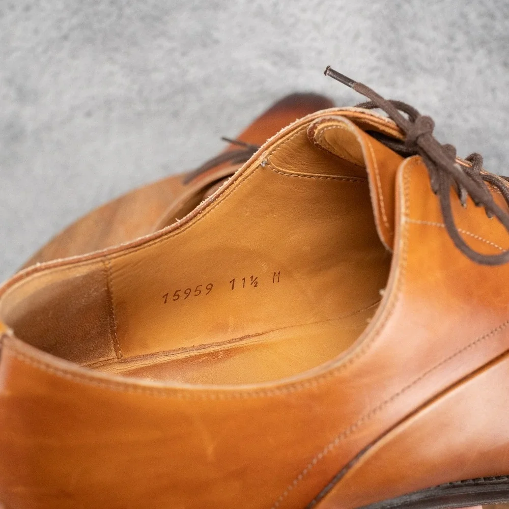Magnanni Saffron Cuero 15959 Cap Toe Leather Dress Oxford Cigar Brown Sz 11.5 M